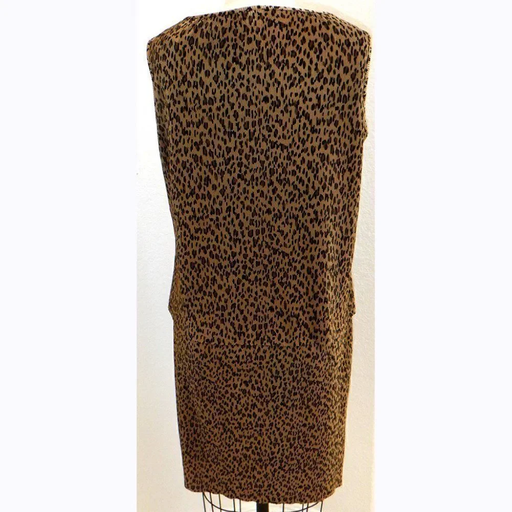 2pc animal print stretchy skirt set